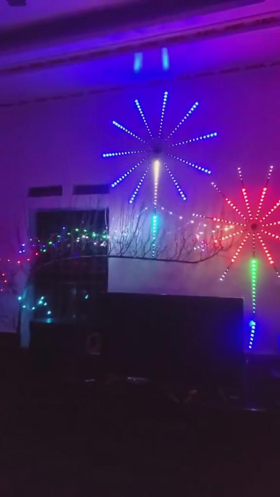 1/2/4 Set RGBIC Smart Feuerwerk LED Streifenlicht USB Betrieben Innen Schlafzimmer Dekorationslichter Für Weihnachten Party Ramadan Feiertagsatmosphäre Lampe
