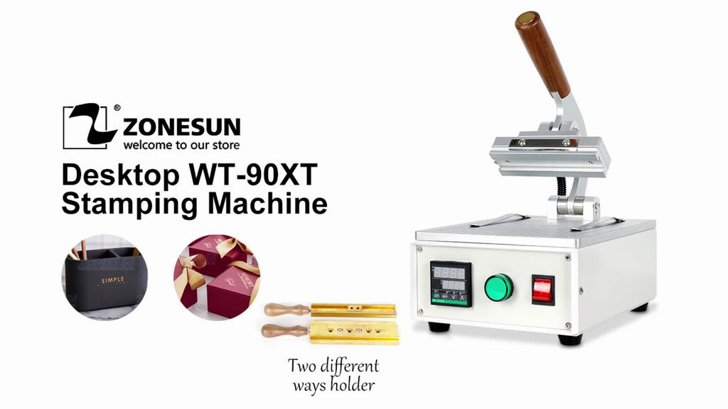 ZONESUN Custom Logo Hot Stamping Machine, Numerical Temperature, Paper Bag, Book Cover, Heat Press Machine, Letter Pattern