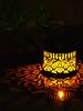 Outdoor Solar Iron Wall Lights LED Datura Flower Projection Sconce, Waterproof Garden Decorative Atmosphere Lamp for Party Patio Yard