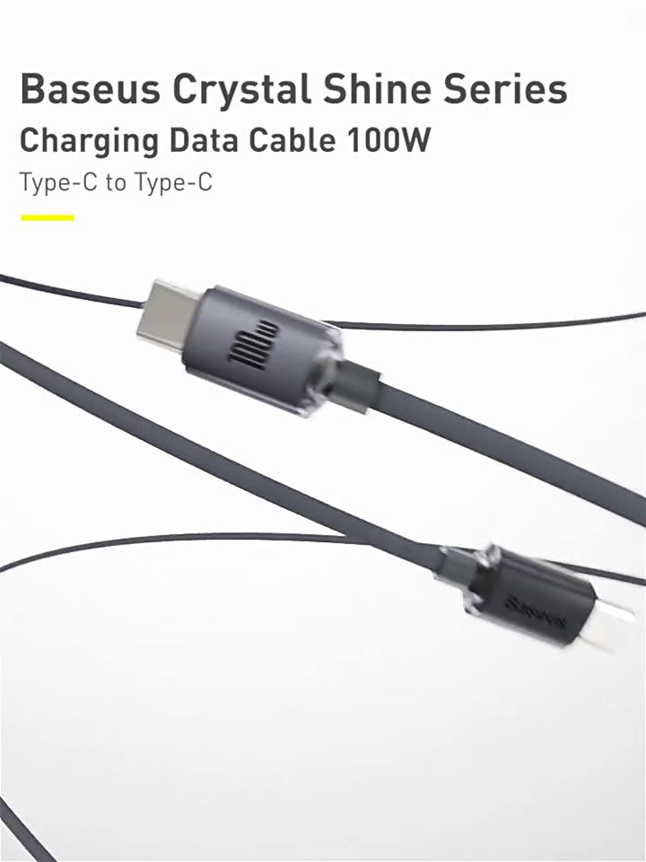 Baseus 100W C til C type C-kabel for iPhone 15 16 USB C PD hurtigladeledning for Macbook Samsung Xiaomi type C-kabel
