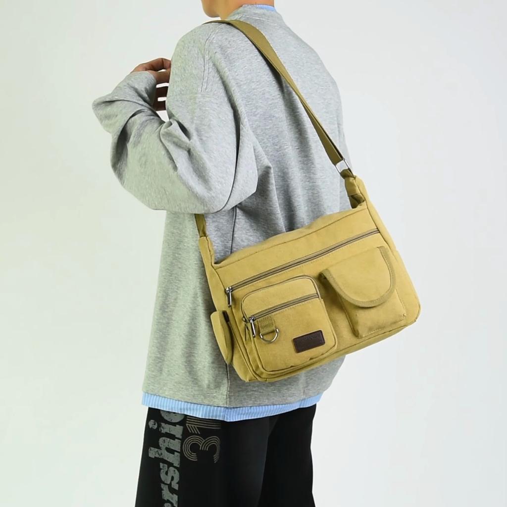 Men's Shoulder Bag Crossbody Bag Canvas Bag
