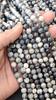 Size 6 MM 8 MM 10 MM Size, Genuine Natural Polish Stone Web Jasper Gemstone Beads, Black Round Loose Beads.