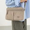 Solid Color Shoulder Bag Multi-compartment Crossbody Bag