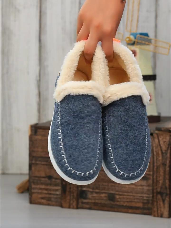 Winter Cotton Boots with Plush and Thick Cotton Shoes, Women's Boots for Cold and Warm Snow Boots, Fashionable Short Boots for One Foot