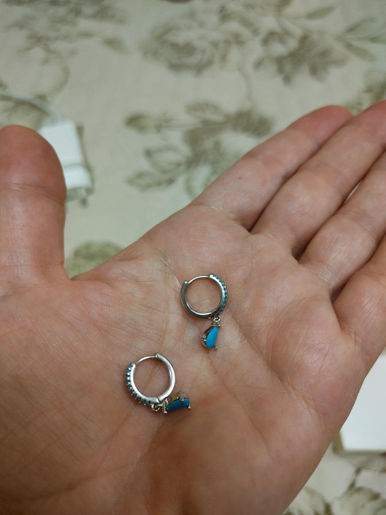 Orecchini a cerchio pendenti con zirconia cubica a goccia, eleganti