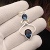 London Blue Topaz Gemstone 925 Sterling Silver Handmade Jewelry Pretty Pendant 1.60" For Wife PP-13-3