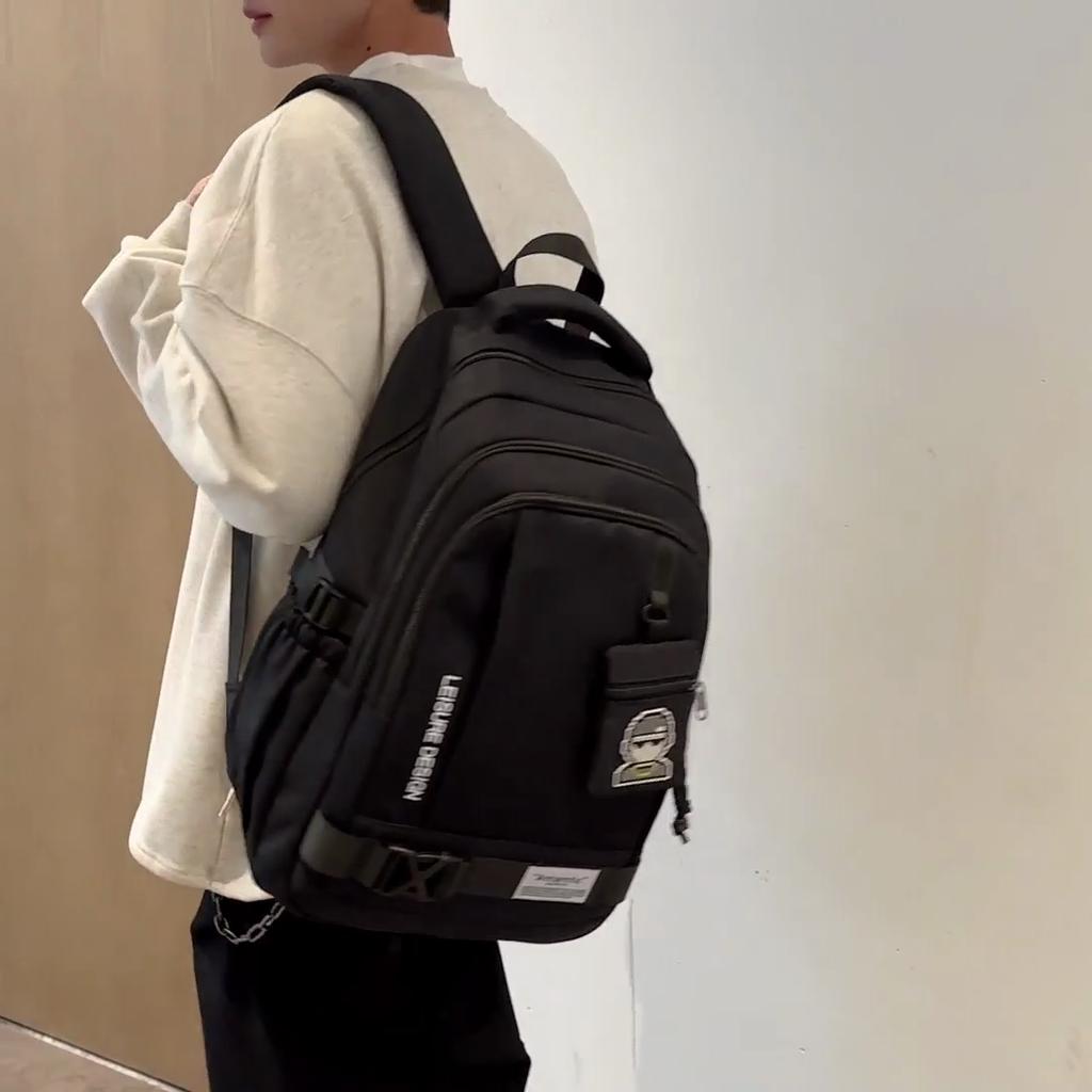 Junior High School Student Schoolbag Men's Large Capacity Lightweight and Durable Backpack with Coin Purse
