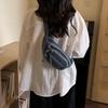 Vintage Denim Chest Bag Women Crossbody Bag Large Capacity Shoulder Bag