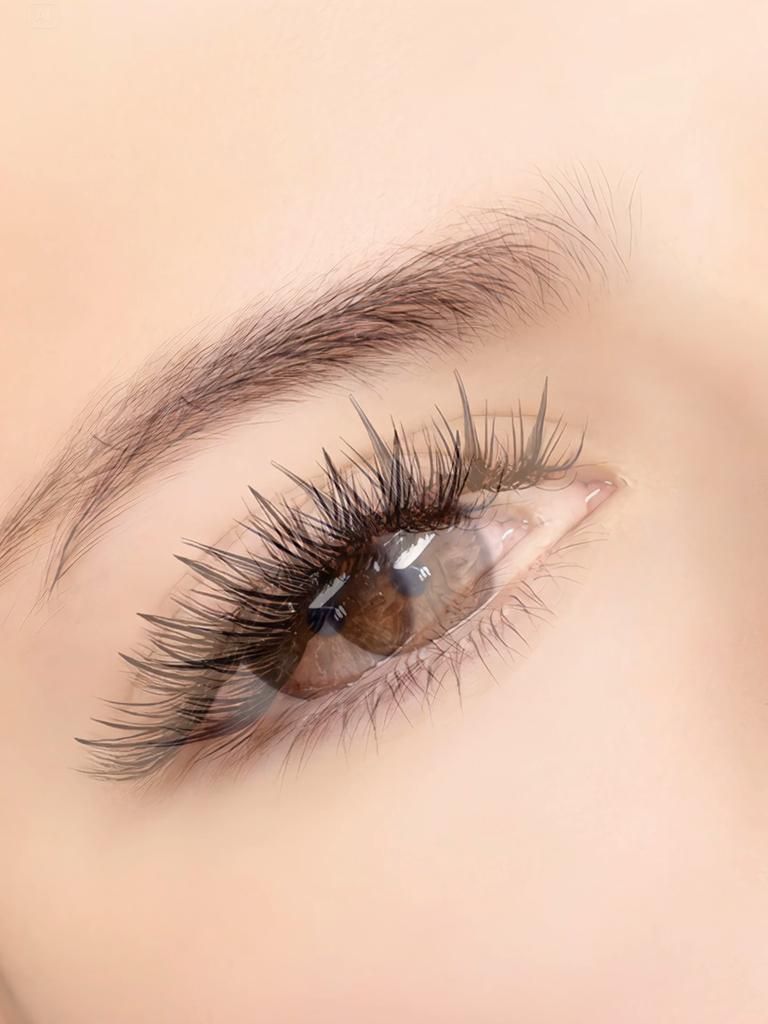 ANNAFRIS Anime Komiksový Spire Prodloužení Řas Předem Vytvořené Vějířky Přírodní Kašmírové Manga Umělé Řasy Přírodní Měkký Tvar Pírka Pteris Řasy