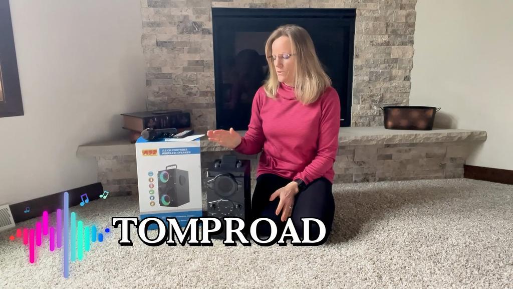 Altoparlante Bluetooth 40W (60W Peak) – Portatile Con Subwoofer, Luci LED, FM, Radio, AUX, Batteria 8000mAh