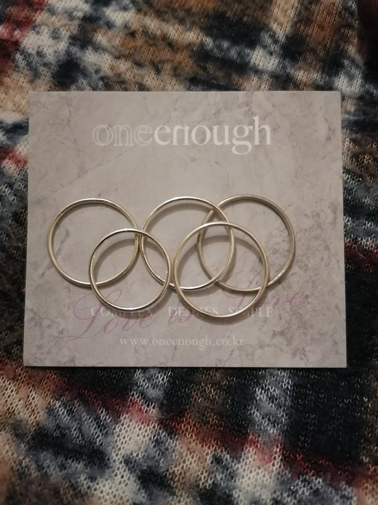 【ONE ENOUGH】 MIKRO FIVE RINGS SET(925 Silver) BTS V Favorite / ONE ENOUGH / ONE ENOUGH / Micro Five Ring