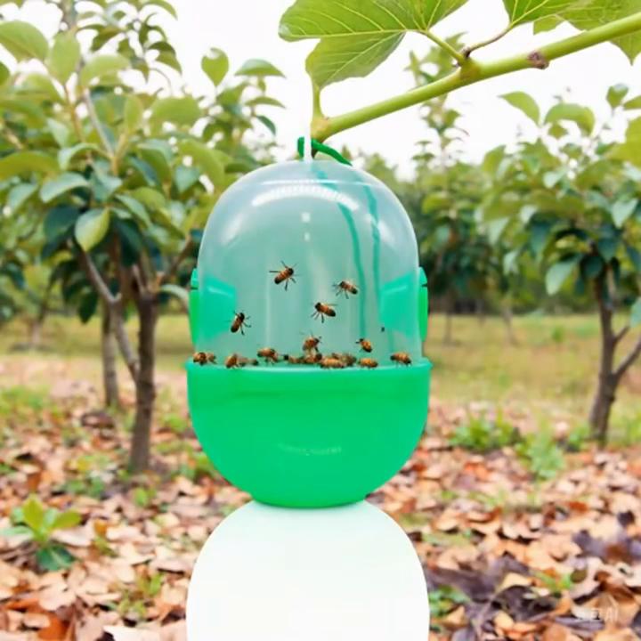 1-10PCS Reusable Fly Trap Hanging Wasp Hornet Catcher Plastic Insect Trap for Garden Orchard Farm Outdoor Pest Control