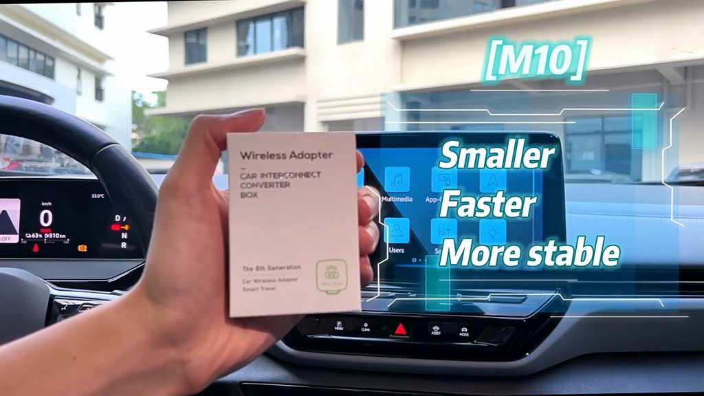2 IN 1 Wireless Carplay Adapter Wired to Wireless carplay Adapter Plug & Play For Car With Wired CarPlay/ Android Auto