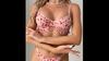 Women’s Sexy Lace Lingerie Set, Ultra-Thin Sheer Heart-Shaped Flocked Push-Up Bra and Thong Summer Intimate Wear