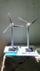 Solar Windmill Toy Desktop Turbine Model Wind Turbine for Boys and Girls Solar Powered Windmills Abs Plastics White Educational Set