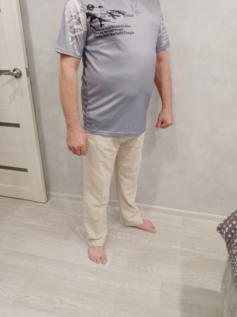 DOSLAVIDA Pantaloni Uomo In Lino Harem Capri, Leggeri Con Tasche, Vita Elastica, Per Spiaggia E Relax, Taglie XS-3XL