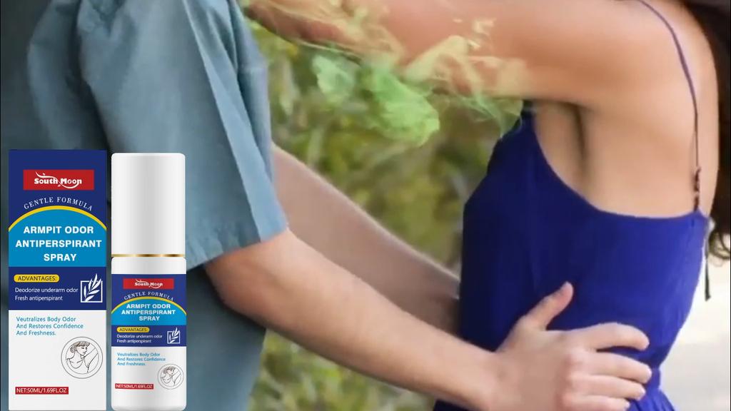 South Moon Underarm Care Spray Sweat Control & Odor Control Sport Portable Pressure Design Refreshing & Non-Sticky