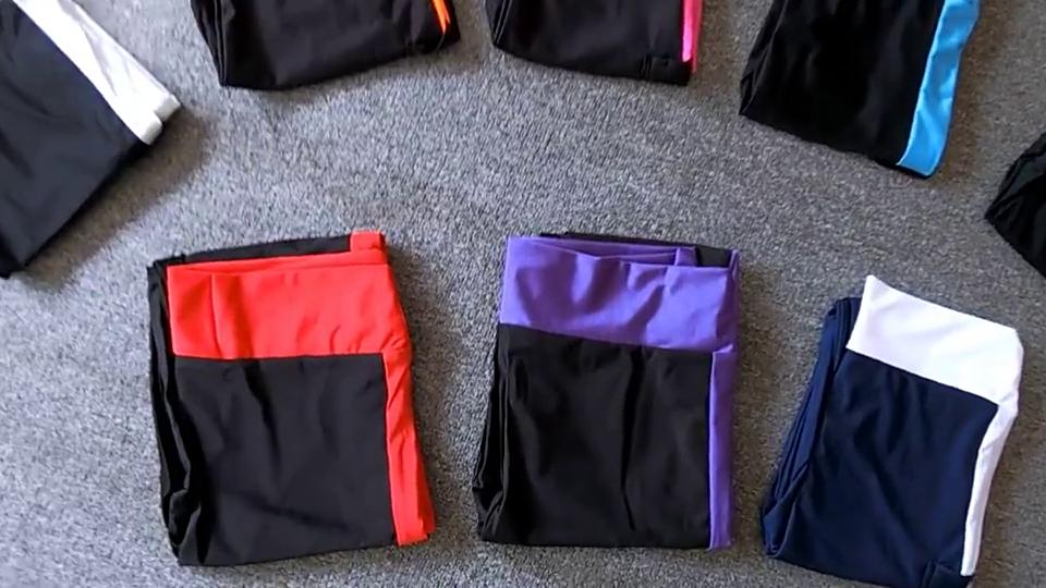 Damskie rajstopy fitness spodnie sportowe Push Up Hip elastyczne spodnie z boczną kieszenią legginsy do biegania na siłownię