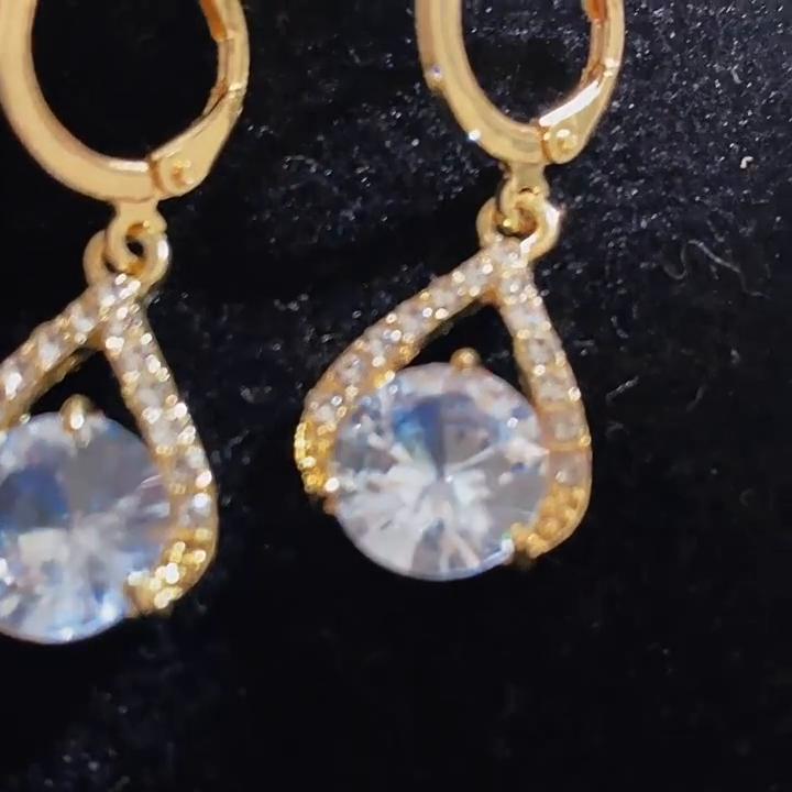 Diamantschmuck, Retro-Mode-Diamantohrringe für Frauen