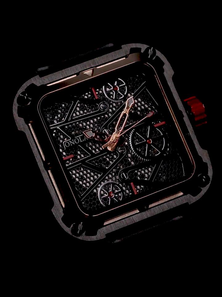 ONOLA Fully Automatic Mechanical Watch Men's Silicone Tape Sports Waterproof Watch Man