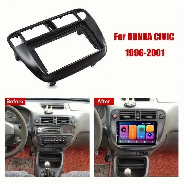 For Honda Civic (EJ/EK/EM) 1995-2001 9Inch ABS Car Center Console Gear Shift Frame Trim Cover Interior Deco