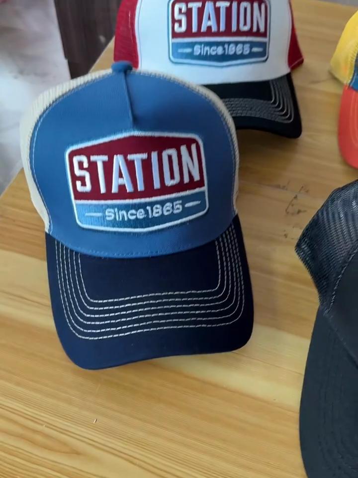 Șapcă de baseball unisex Șapcă clasică STATION cu litere, plasă, bărbați și femei, căciulă de camioner de vară, îmbrăcăminte de stradă, respirabilă