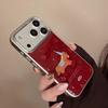 Electroplated Gilt Pony Iphone17promax Mobile Phone Case 13 Festive Red 16 Apple 17 and Other Models
