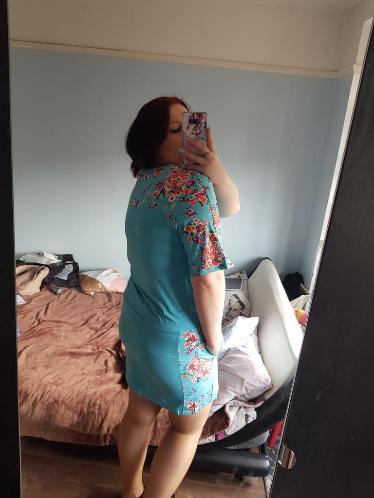 plus size floral mini dress