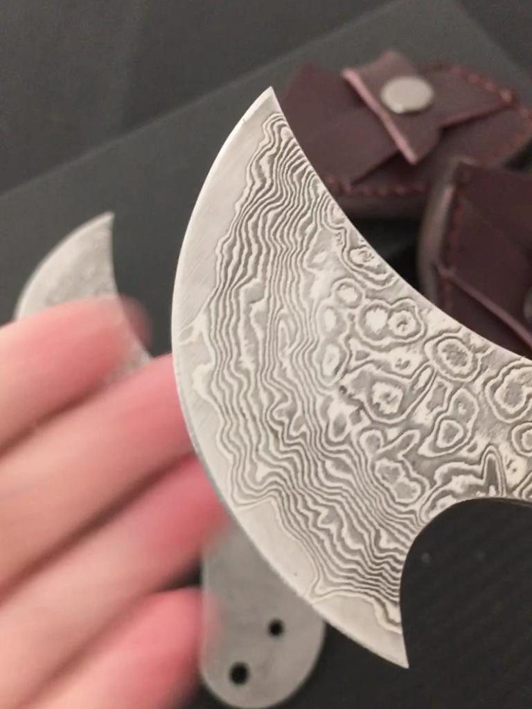 Damascus Steel Semi-finished Blade - Knife Blank, Blade Blank for DIY Agarwood Knife Blank, Fruit Blade, DIY Knife Blade