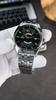 Men's Watch Fully Automatic Mechanical Watch Perpetual Calendar Large Dial Steel Belt Waterproof Casual Watch Steel Belt Green Dial RA-BA0002E10B