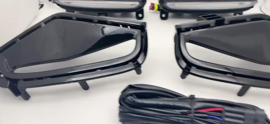 LED Daytime Running Lights For Toyota RAV4 2020- 2024 White DRL Yellow Turn Signal Fog Lamp Auto Headlights Car Accessories 12V