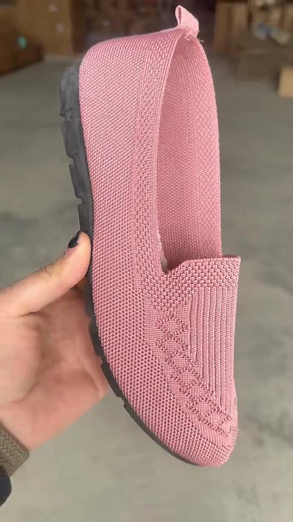 Ladies' Summer Breathable Mesh Casual Flat Shoes Are Comfortable, Lightweight, and Easy To Wear with Just One Foot, Like Loafers
