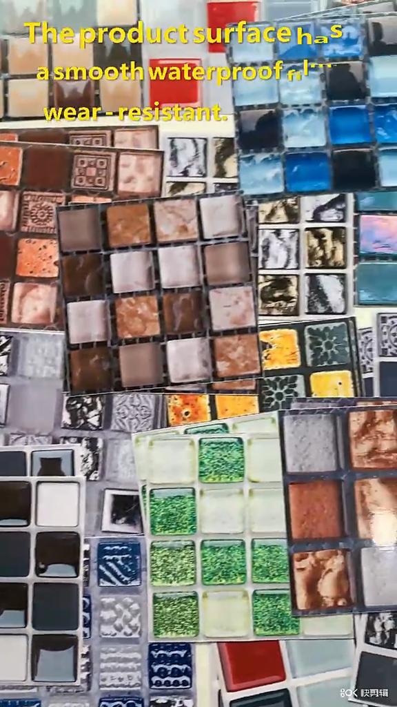 10 ks/sada Samolepící samolepicí mozaika ve stylu simulace dlaždic Samolepky na zeď Obývací pokoj Kuchyň Koupelna Samolepky s krásnými švy Domácí dekorace