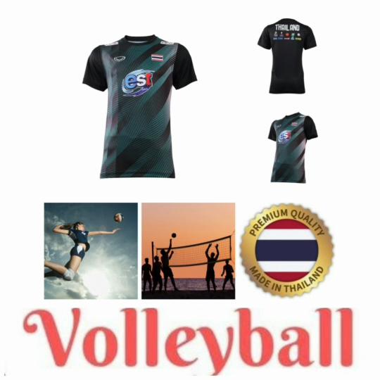 TAILANDIA Equipo Nacional de Voleibol Masculino Femenino Camiseta de Entrenamiento CHEER Estampado de Aficionado Secado Rápido Camisa Polo Manga Corta Uniforme Logotipo Bandera de Tailandia Deporte
