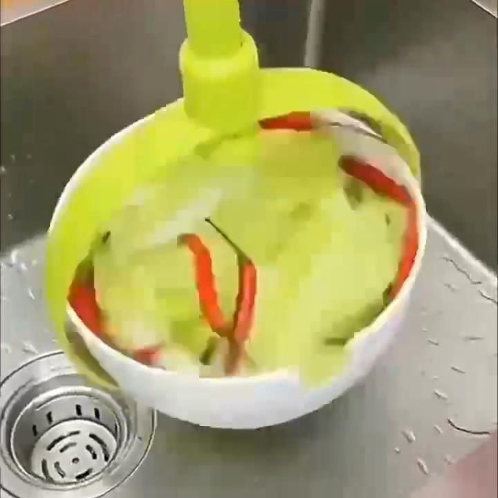 Stortor de salată Scurătoare pivotantă din nailon rezistentă la zgârieturi, cu mâner pliabil