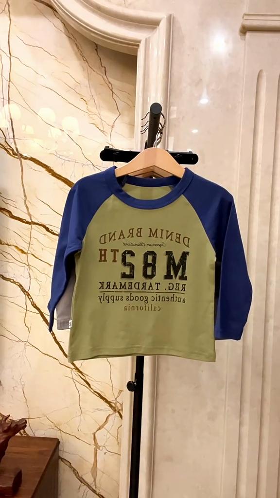 Boys Cartoon Long Sleeve T Shirt Crew Neck Casual Autumn Top for Kids