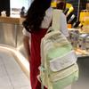 Student Schoolbag Color Block Women's Large Capacity Backpack
