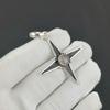 Natural Rose Quartz Gemstone Silver Pendant In 925 Sterling Silver - Handmade Star Design, Everyday Wear Jewelry, Unique Designs Pendant Gift