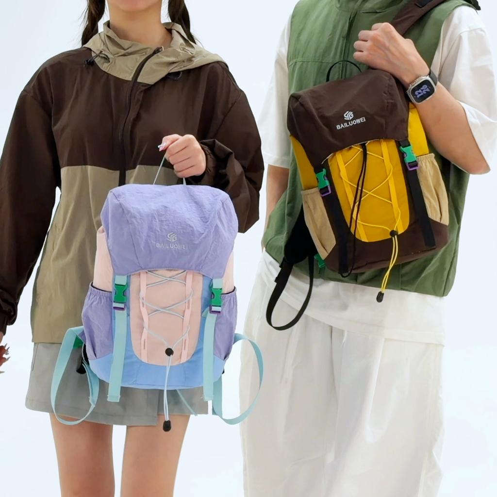 Outdoor-Rucksack Farbblock Wander- und Stadtreise Leichter wasserdichter Rucksack