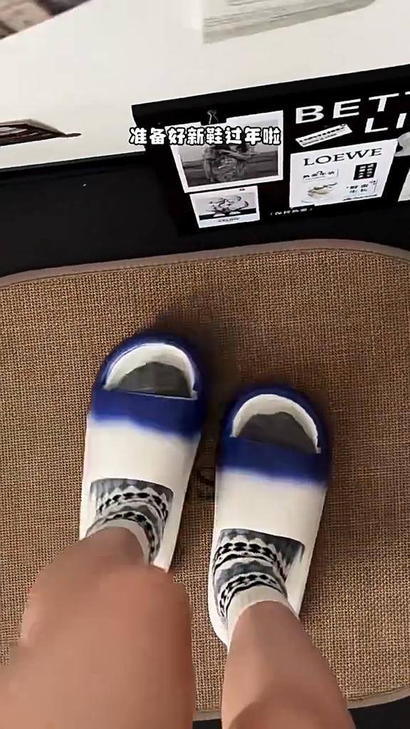 Thick Soled Household Slippers, Unisex Fashionable Gradient Sandals, Contrasting Color Open Toed Home Shoes, Height Increasing Slippers