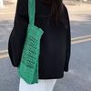 Yogodlns Summer Woven Hollow Shoulder Bag For Women Candy Color Travel Seaside Beach Casual Tote Bag