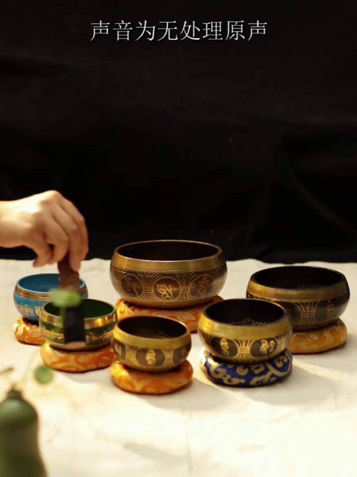 Brass Singing Bowl Healing Percussion Instruments Meditation Yoga Musical Metal Bowl Stress Relief Healing