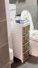 Transparent Visible Light Luxury Sewn Bathroom Cabinets Home Furniture Bathroom Narrow Cabinet Floor Mounted Storage Cabinets