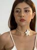 New Summer Simulation Resin Flower Necklace for Women, Fashionable and Versatile Short Neck Accessory, Niche Temperament Necklace
