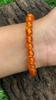 Baltic Amber Gemstone 8mm Beads Stretch Bracelet 7.5" Round Stone Bracelet Gift For Her RBB-11