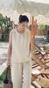 Johnature Women Vintage Tops Summer Chinese Style O-Neck Sleeveless Cloths Solid Color Casual Tops