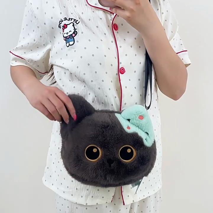 Multi Love Plush Cat Doll Backpack With Large Capacity For Kids And Students