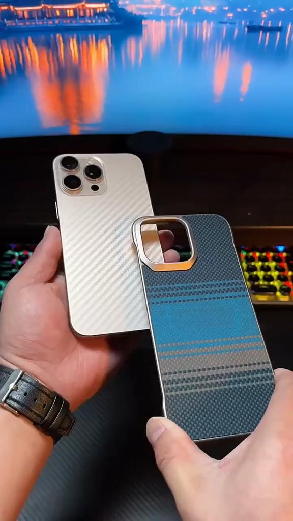 Carbon Fiber Case For iPhone 16 15 14 13 Pro Max Ultrathin 0.3mm Thickness Frameless Cover Heat Dissipation Luxury Shell