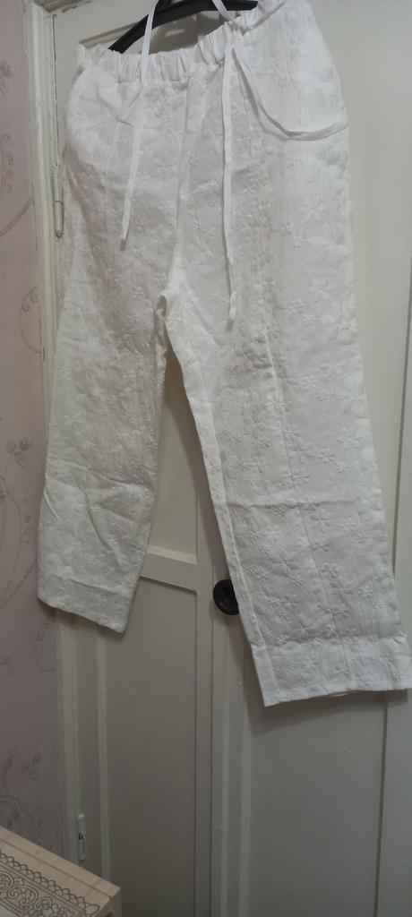 Showneric Pantaloni Donna In Cotone E Lino, Vita Alta Con Elastico E Tasche, Colore Tinta Unita, Leggeri E Larghe Comode, Taglia EU
