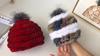 Women Winter Warm Real Rex Rabbit Fur Hat With Fox Fur Pompoms Natural Knitted Fur Cap Female Outdoor Real Rabbit Fur Hats